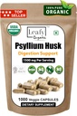 Psyllium Husk 1500mg na strežbo, 1000 kapsul - Premium Psyllium Fiber dodatek - Super za prebadanje in regularnost - 100% naravna topen Fiber