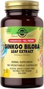 Solgar Ginkgo Biloba Leaf Extract - 180 Zelenjavne kapsule - Standardizirana popolna moč (SFP) - Non-GMO, Vegan, Gluten Free, Dairy Free, Kosher, Halal - 180 Služabniki