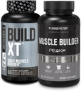 Tovarna jacked Stavba-XT Dnevni mišice Graditelj in zmogljivosti (60 kapsul) & Essentials Muscle Building dodatek za moč in rast (30 kapsul)