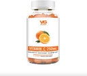 VITA GLOBE Vitamin C 250mg Gummy Vitamini- Imunski sistem Booster, Non-GMO, Vegan in Natural Orange Flavor, 60 Število (Pack od 1)