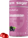 Vitapeteth Elderberry Gumies - nizkosladkorna podpora za odrasle - z vitaminom C in cinkovim citratom - Vegan, brez alergena (50 Ct)