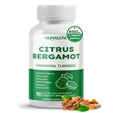 Citrus Bergamot 9-v-1 Formula - s Cinnamon Turmeric Odorless Česen, Olive Leaf, Artichoke - Made in Tested v ZDA
