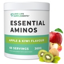 Love Life Supplements EAA Aminokisline Powder, Vseh 9 Esencialne aminokisline Vključno z BCAA-ji in 2 Grami Leucina na Serving, Apple & Kiwi Flavour, 348g - 60 Serving (5g EAA na Serving)