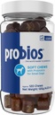 Probioti za pse mehkih žvečil, probiotiki za pse, dnevni dodatki za zdravje drobovja, digestija in imunske podpore, majhne pasme, 4.23oz