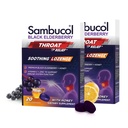 Sambucol Black Elderberry Throat Lozenge - z medom, vitaminom C & cinkom, bezgovimi Lozenges Sore Throat & Cough, Soothes Scratchy Throat, Podpira Immunity, Soft & Chewy - 20 Count, 2-Pack