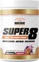 MUSCLEOLOGY Super 8 Visoka zmogljivost BCAA, Elektrolit & Glutamin Mešanica Formula - Po-workout recovery in Muscle Building Supplement, 30 Serving (Maracuya)
