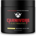 Premium Hidracija v prahu za prehrano Carnivore - uravnotežena elektrolitna podpora, Zero Carb, Keto prijazno - Optimalna energija in regeneracija - 90 Serving (Naravna limona)