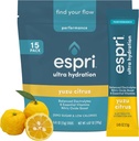 Zero sugar Electrolyte Drink Mix, Yuzu Citrus, Hydration Packets, Dutric Oxide Boost, Nizke kalorije, Magnezijev Citrat Preprečuje mišične krče in izboljšuje okrevanje, 15 dnevna dobava
