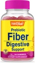 WellYea Prebiotic Fiber Gumies za odrasle Fiber dodatek za ženske in moške - Prebavne zdravstvene Fiber dopolnila - Vegan, Gluten-free, in Non GSO - Berry Flavor - 60 Count
