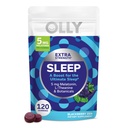 OLY Extra Strength Sleep Gummy, 5 mg melatonin, L-teanin, kamilice, izvlečki limonin balzam, pomoč za spanje, arome črnega jagodiča - 120 Count