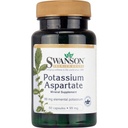 Swanson Potassium Aspartate Electrolyte Mineral Supplement for Active Adults Seeking Daily Potassium Support - Highly Absorbable - 99 mg (60 Capsules) | Highly Absorbable Elemental Potassium for Active Adults Seeking Daily Potassium Support, Easy-to-Swallow Capsules