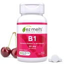 EZ taline Razrešljiv vitamin B1 25 mg, brez sladkorja, 45-dnevna oskrba - 1 pakiranje
