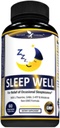 Potent Garden Sleep Well Sleep Aid vsebuje Melatonin Valerian Root L-Theanine GABA & More, Naravna pomoč za spanje ne-Habit Oblikovanje spanja pripomočke za odrasle s 60 Veggie Caps