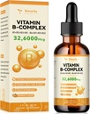 Vitamin B Kompleksna tekočina z 8 Esencialnimi vitamini B - tiamin, riboflavin, niacin, pantotenska kislina, piridoksin, botin, folik, metilkobalamin - 2 Fl. Oz.