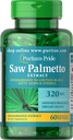 Puritan's Pride Saw Palmetto standardizirani ekstrakt 320 mg-60 softgels (293)