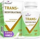 Ultra čistost Trans-Resveratrol 1100mg, 3-v-1 Napredna Formula Organic Resveratrol Dodatek, Max Antioksidant, Anti-Aging, zdravje kože, lmune & Energy, 1 pakiranje