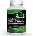 Halalways Milk Thistle Certified Halal Supplement Milk Thistle Jetra Detox Dodatek Gentle Zeliščna jetra čiščenje za moške in ženske - Jetrna zdravstvena podpora - Non-GMO