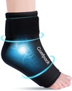 Ledeni ovoj za oteklino, večkrat uporabni ledni ovoj, vroči in hladni terapijski kompresijski rokav za olajševanje fasciitisa Plantar, Ahilov tendonitis, sprain, bolečina v petah, oprani