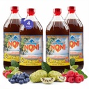 TAHITI TRGOVINA (4-PK) Original High Potency Noni Juice - Pure Noni sadni sok z borovnico in malino - Organski antioksidant Superfood podpora energetika in zdravje telesa - (32oz, 4 Pack)