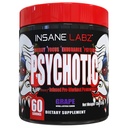 Insane Labz Psihotik, visoko stimulant pred vadbo prahu, ekstremna trajna energija, fokus in vzdržljivost z beta alanin, kreatin monohidrat, DMAE, 60 Srvgs, Grozdje