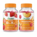 Življenjski Vitamin D3 + Vitamin K2 + Magnezij 85mg, Gummies Bundle - odličen okus, Vitamin dopolnilo, Gluten brezplačno, GSO brezplačno, Žvečljivi Gummy