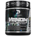 DRAGON PHARMA Venom Ekstremna moč pred treningom, Laser Sharp Focus + Energija, intenzivna zmogljivost, Promon Sestavine za izboljšano vazodilatacijo in vzdržljivost (40 Strežaji, Beli zmaj)