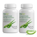 AloeCure Organic Aloe Vera Kapsule, 160.000mg Notranji Aloe Leaf Enakovreden na Serving, Podpora Gut, Prebavne, & Imunsko zdravje, Pomaga ohraniti uravnotežene želodčne kisline, Aloin Free, 30Caps x 2Btl