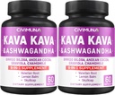 Kapsule Kava s Kavo, Ginkgo, Ashwagandha in več - 120 Kapsule za 4 mesece (paket po 2)