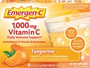 Emergen-C 1000mg Vitamin C Powder, z antioksidanti, B vitamini in elektroliti, Vitamin C Dodatki za imuno podporo, Kofein Prost Fizzy Drink Mix, Tangerine aroma - 30 Count