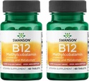 Swanson Vitamin B-12 Metilkobalamin Visoka absorpcija 5000 μg 60 tablet (2 pakiranji)
