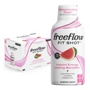 Freeflow Fit Energy Shots, Watermelon Rush, Naravni kofein Boost z L-teanin, Ginseng, Vitamini, Prebiotiki, Elektroliti (6 Count, 2oz Shots)