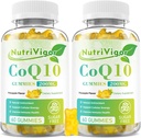 CoQ10 Gumies, koencim Q10 dodatek 200 mg, visoka absorpcija CoQ10 dodatek za celično energijo in imuno zdravje, Vegan, Gluten prost, Ananasov okus, 120 število