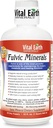 Vital Earth Minerali Fulvic Minerali Tekoči – Fulvic Acid dodatek s 70+ Trace Minerali, Elektroliti za energijo in vitalnost, 32 Oz + 1 Oz pokal