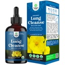 USDA Organic Mullein kapljice za pljuča - Herbal Lung Detox & čiščenje z Marshmallow korenski ekstrakt & Plantain List za zdravje dihalnih pljuč - Mullein Leaf Tinkture kapljice za dihanje podporo - 120ml