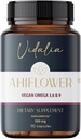 Ahiflower Oil Vegan Omega 3, 6 & 9, 90 Kapsule. 45 Servingov. Excelenten trajnostni vir. Vegan 100%. Brez rib