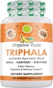 Organic Veda Triphala Powder 300 Kapsule, 1000mg - Organic Triphala Supplement for Colon Cleanse, Imune, Gut & Digestion Health - Cele zelene antioksidanti Amla, Haritaki & Bibhitaki - Veganske tablete