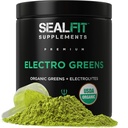 SEALFIT ElectroGreens - USDA Organic Greens Superfood + Electrolytes Powder. 25+ Superfoods for Energy and Hydration. Super zeleni sok in elektrolitski prah, ki ga je navdihnil nekdanji pečat Navy Božanski