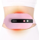 Prenosni akumulatorski ogrevalni pad, grelni pad za bolečine v hrbtu s 3 ravni toplote in 3 načini vibracijske mase, Prenosni električni hitro ogrevanje Trebušni pas za ženske in dekle (Pink)