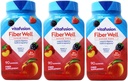 VitaFusion, Fiber Well Gummies, Fiber dodatek, Razvrščene arome - 90 gumijev, pakiranje po 3
