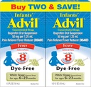 Advil Infants' Fever Reducer/Pain Reliever Dye-free, 50 mg Ibuprofen Koncentrirane kapljice (Hlava iz belega grozdja, 0,5 fl. oz. Plastenka, pakiranje po 2)