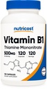 Nutricost Vitamin B1 (Thiamin) 500 mg, 120 kapsul
