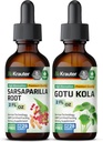 BIO KRAUTER Sarsaparilla Tinkture 2 Fl. Oz. & Gotu Kola Tinkture 2 Fl. Oz.
