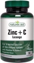 Narava Pomoč Veganski cink Lozenges Peppermint 30 Tablete