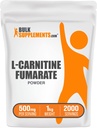 BulkSupplements.com L-karnitin Fumarate prašek - karnitine dodatek, Športna prehrana, L-karnitine 500mg - Gluten Free, 500mg na serviranje, Gluten Free, 1kg (2,2 lbs) (Pack of 1)