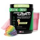 JYM Supplement Science Pre JYM Rainbow Sherbet Pred vadbo Prašek za moške in ženske, BCAA, nootropiki, kreatin HCI, citrulin, beta-alanin, betain, tavrin, huperzin, 30 Servingov