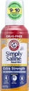 Preprosto Saline Adult Nasal Mist, Alergy & Sinus Relief, Dodatna moč, 4.6 Fl Oz,Več barv
