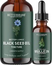 BetterLungs Mullein Leaf Extract in črni Seme olje Tinkture paket