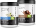 Mešanica soylent popolnih beljakovin v prahu, 30g beljakovin Shake za rast in regeneracijo mišic, nič sladkorja, gluten brez, vegan - vanilija in čokolada (dva 1,25LBs Tubs)