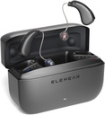Alpha Slušni pripomočki, AI Hrup Odpoved OTC Slušni pripomočki za starejše in odrasle, Super Clear Sound, Dolgotrajna baterija, ki deluje ponovno polnjenje slušni aparat, 4 Načini, Metallic temno siva