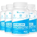 200 milijard Cfus 12 sevi probiotiki, s 3 Organic Prebiotics, Probiotiki za ženske moške, Dnevni dodatek za imuno, Gut, Prebavno zdravje, Rokavice Stable, Non GSO, 240 Caps (240-dnevno oskrbo)